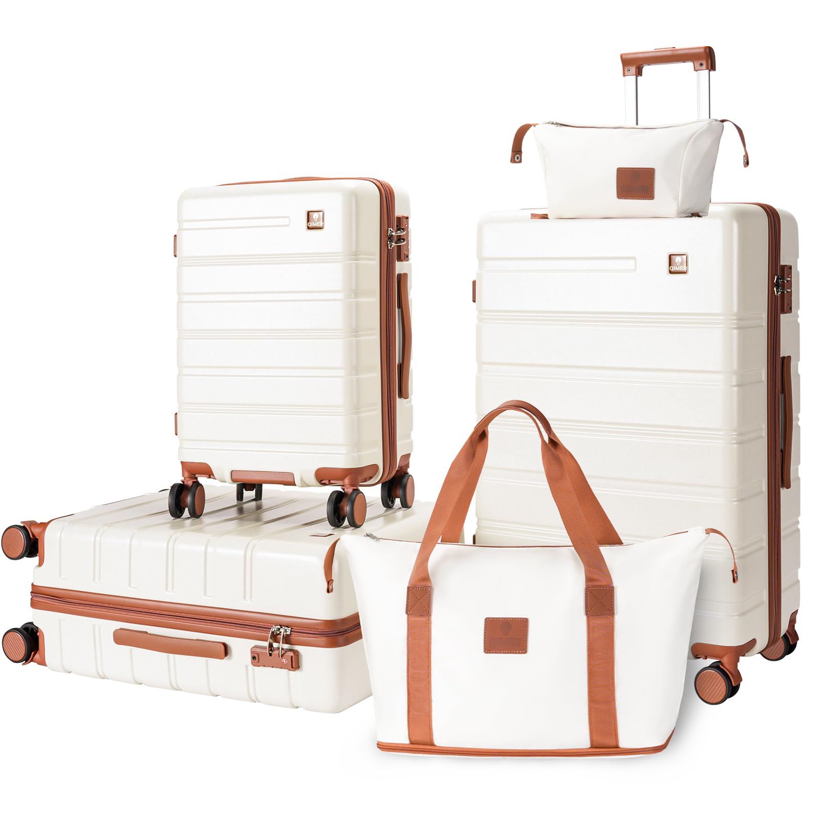 QIMER 5-Piece Polycarbonate Hardside Set