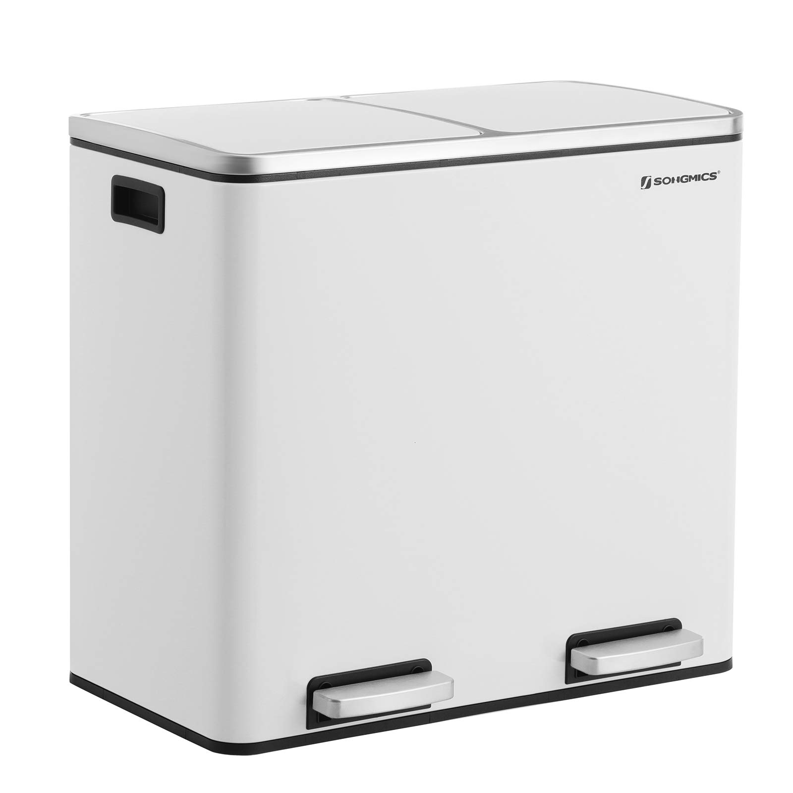 Buy SONGMICS Recycling Bin, Double T Can, 2 x 24L, with 2 Compartments