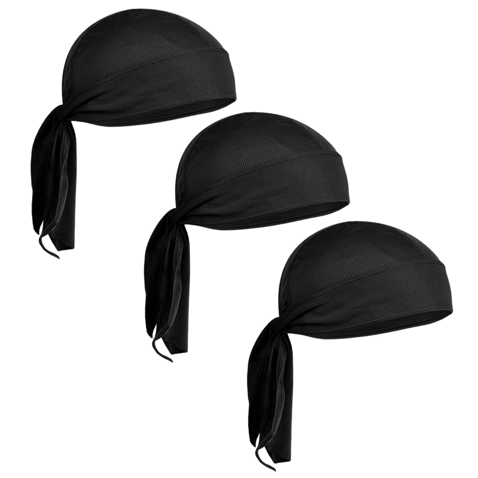 FUIPVGI Bandana para Hombre, 3 Unidades, Gorro de Calavera Transpirable de Secado Rápido, Protección UV para Ciclismo y Deportes, Estilo Pirata