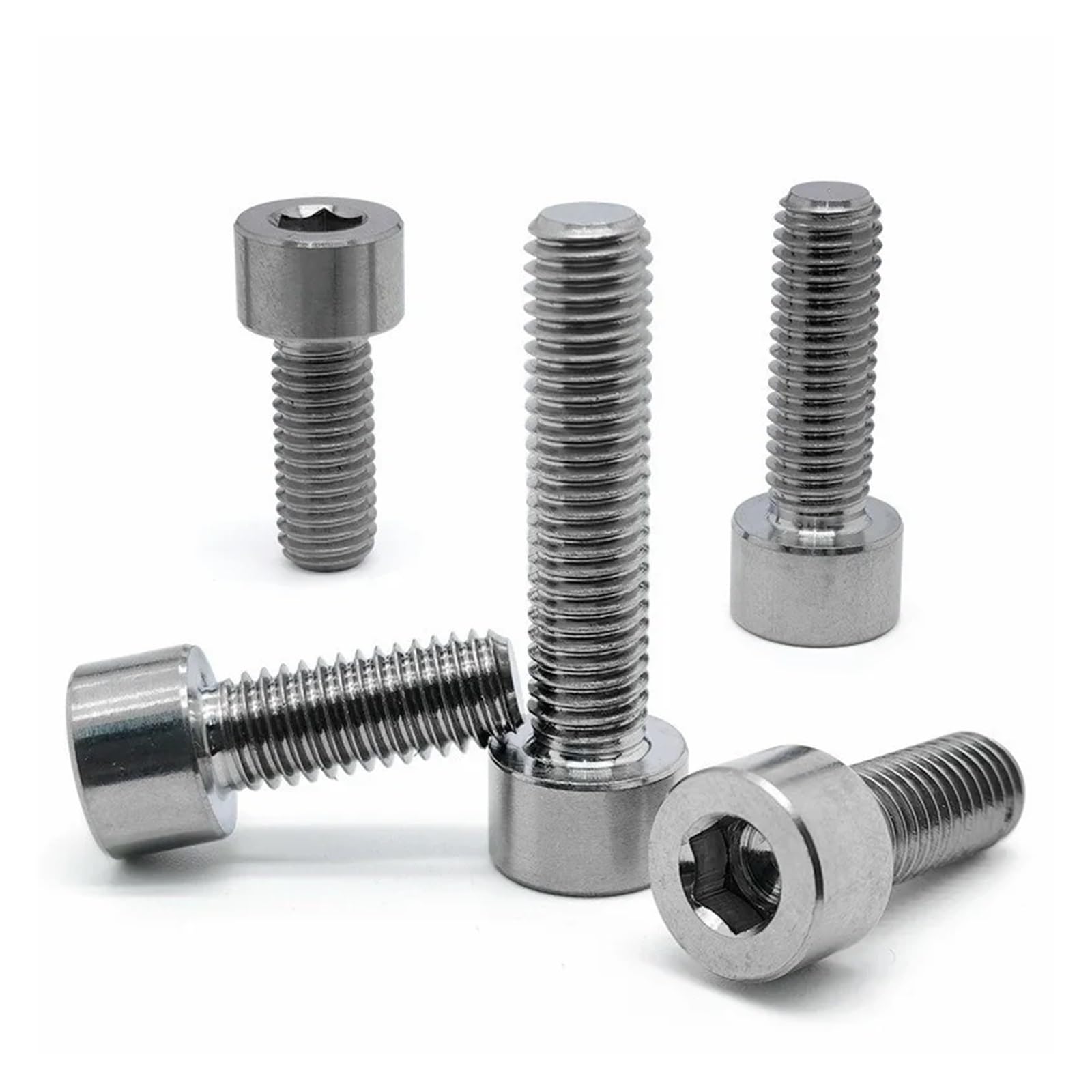 Tornillo Moleteado Tornillos de zócalo hexagonales cabeza cilíndrica aleación titanio tornillos magnéticos Para uso industrial(M2x14mm)