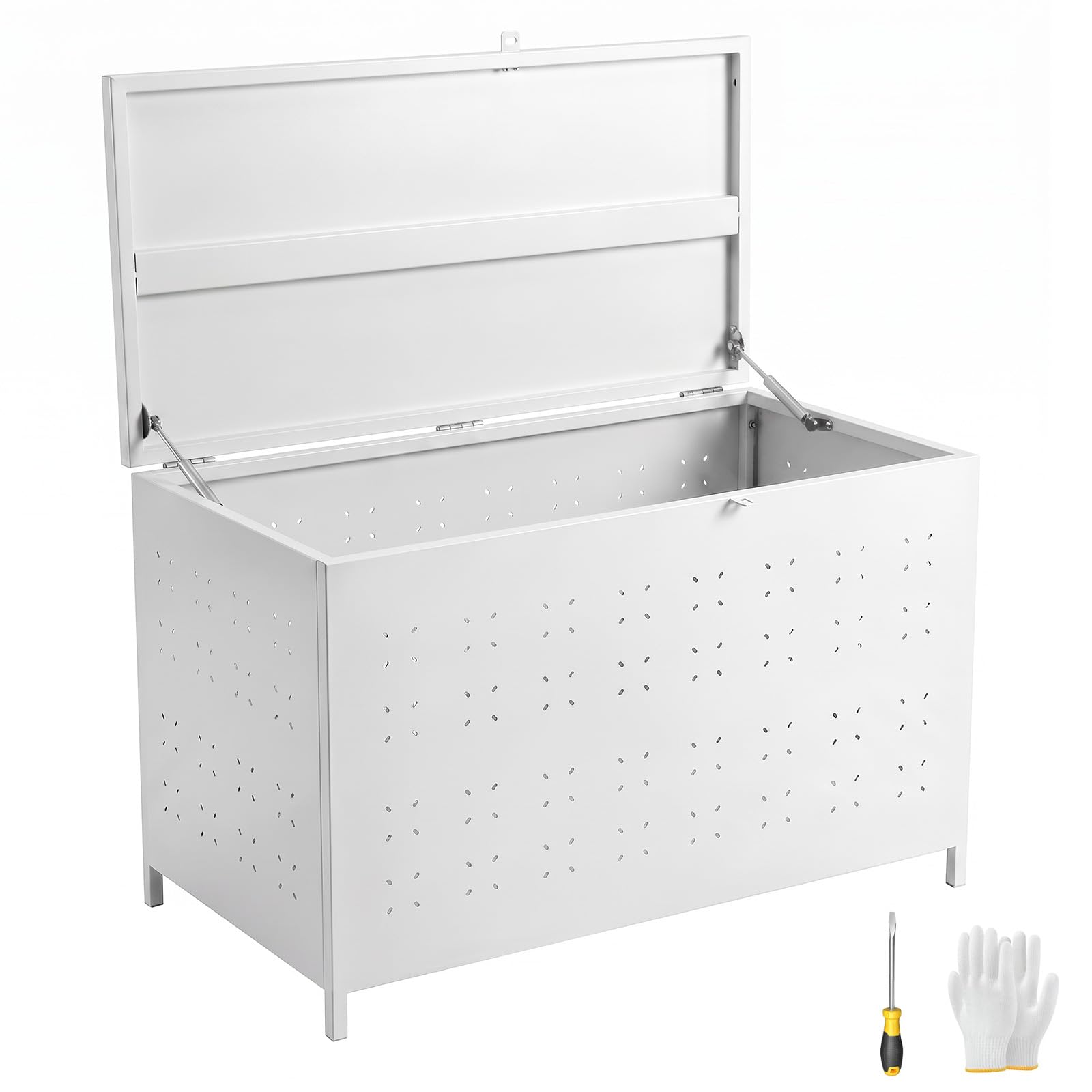 Amazon.co.jp: YGOTUY ゴミ箱 屋外 350L 大容量 ホワイト ゴミ