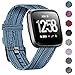 Produktbild CAVN Armbänder Kompatibel mit Fitbit Versa/Versa 2 /Versa Lite Armband Gewebt, Damen Herren Stoff Ersatzarmband Strap Uhrenarmband Handschlaufe mit Verstellbare Metall Spange für Versa/Versa 2 /Lite