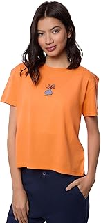 تيشيرت بمقاس كبير وأكمام قصيرة بتصميم عصري للنساء من بريمودا، موديل PRWxx004601