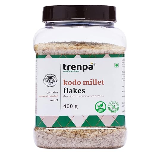 Kodo Millet Flakes | 400 gms | Healthy Breakfast Millet Flakes | Diabetic - Friendly | Low Cholesterol, Gluten-Free, High-Fibre Food