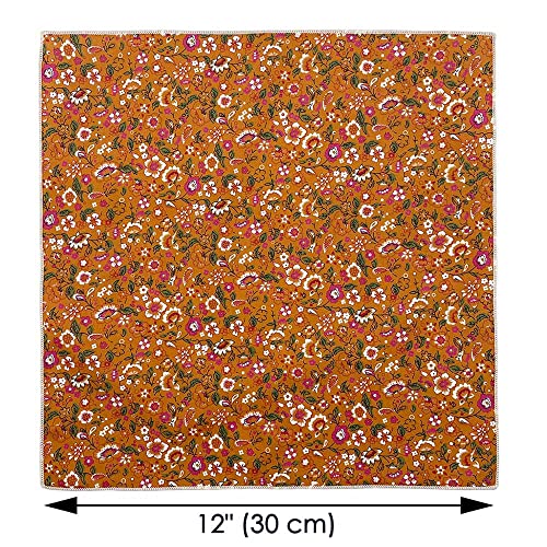 Image of Kebocis Men's Floral Pocket Square Handkerchief for Men
