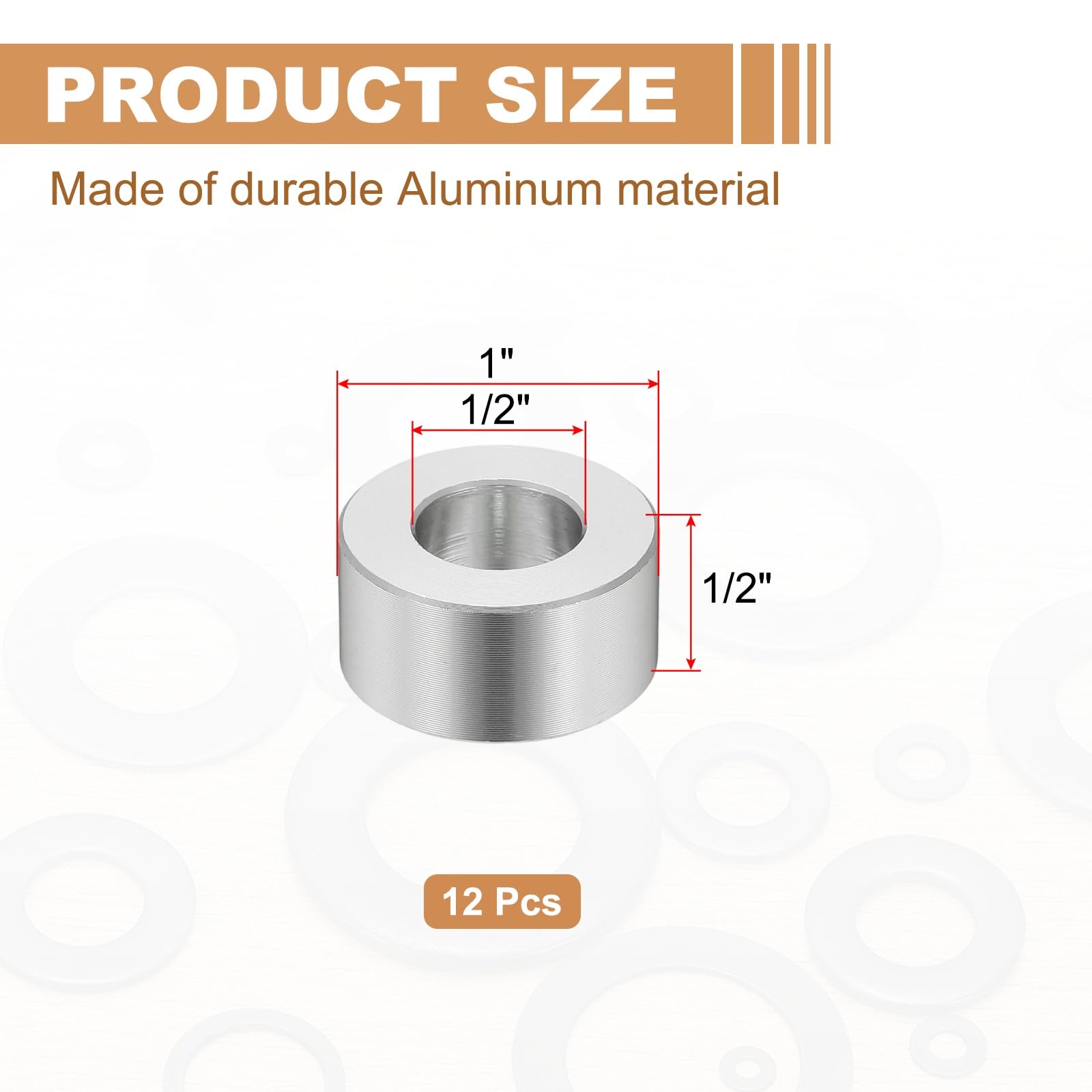 PATIKIL 12PCS Aluminum Spacers - Image 2