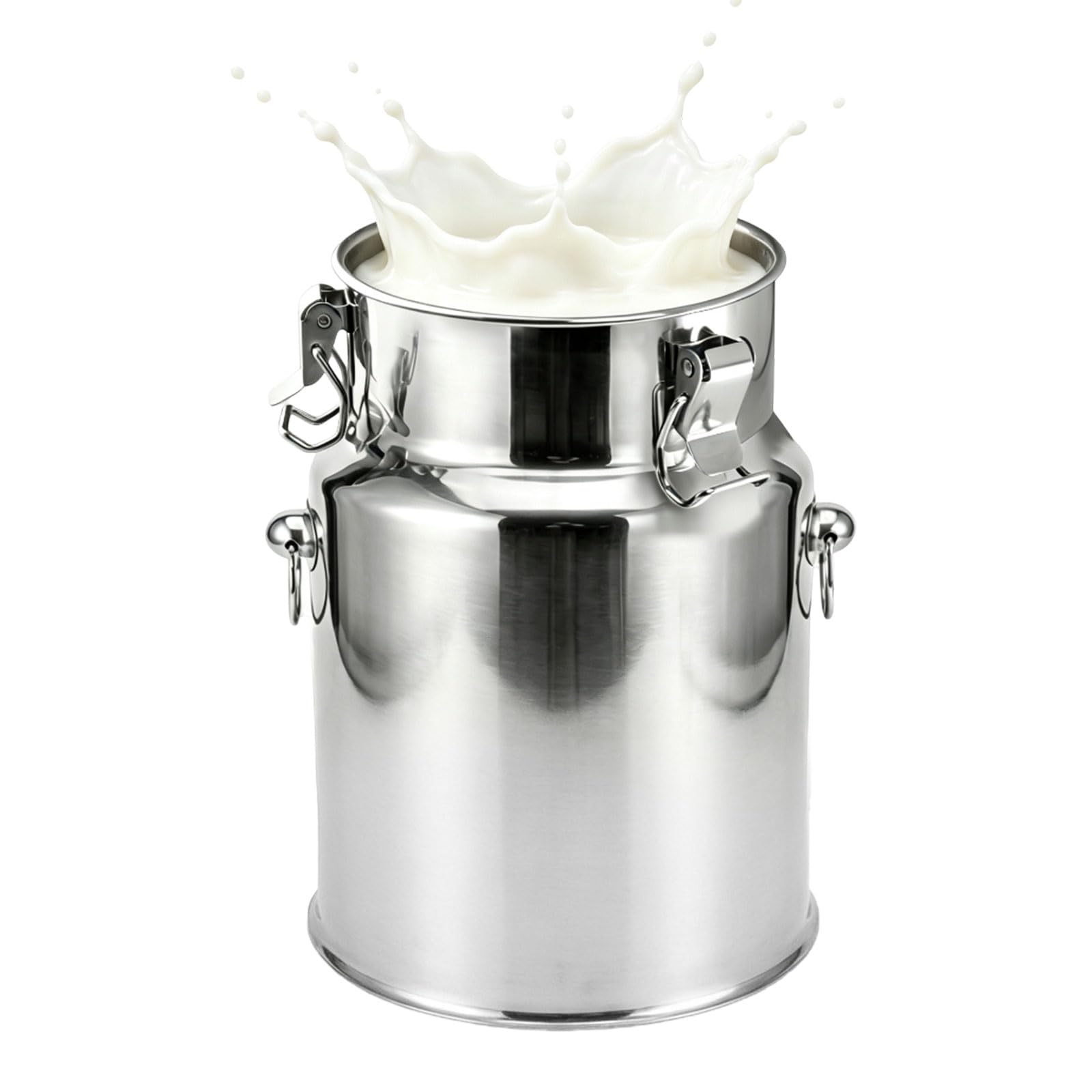 AIZYRLYR Stainless Steel Milk Pail, Milk Can Milk Bucket with Handles Airtight Storage Container for Milk, Water, Wine, Farm, Kitchen,11L 22x30CM