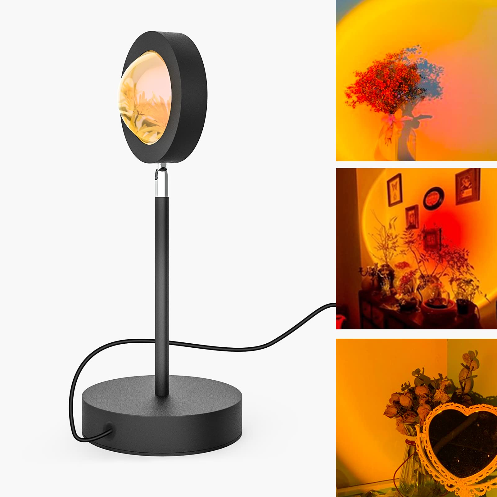 Sunset Lamp Sunset Projection Lamp 180 Degree Rotation Sunset Light  | amzdealz