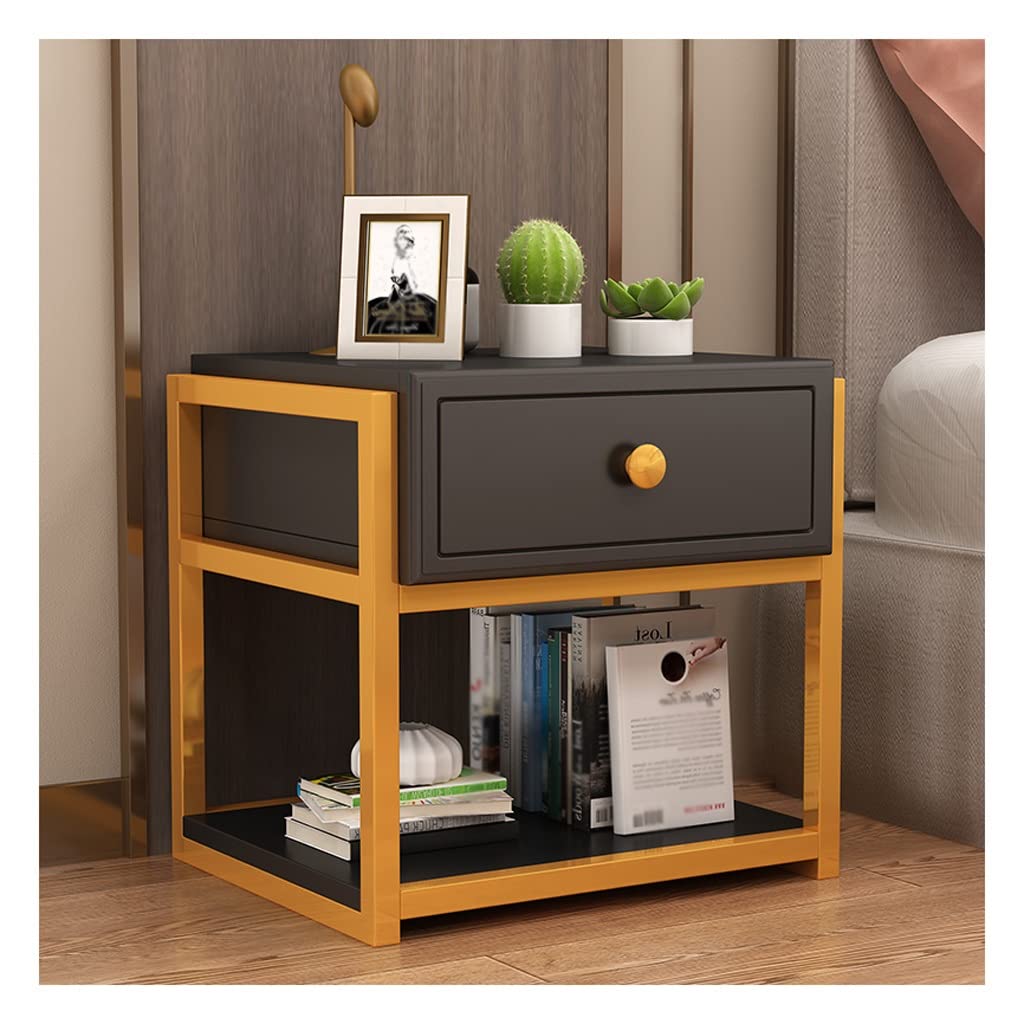 BHGFYXBS Bedside Cabinets Bedside Table Family Sofa Bedside Table Modern Bedside Cabinet Simple Storage Rack Bed Side Tables,C