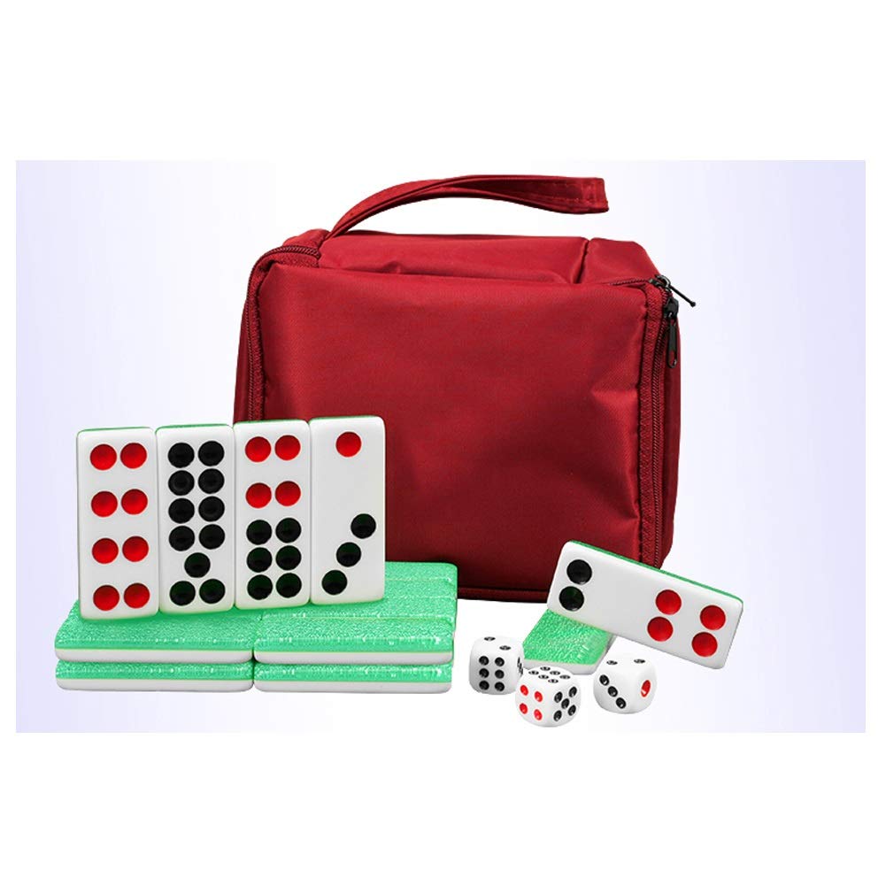 FAXIOAWA Zestaw Pai Gow Pai Gow Poker Pai Gow zestaw płytek, zestaw Pai Gow, China Pai Gow Casino Game Party, Pai Gow duże karty do ręcznego tarcia dla dorosłych w gospodarstwie domowym, 32 arkusze (rozmiar: zielony)