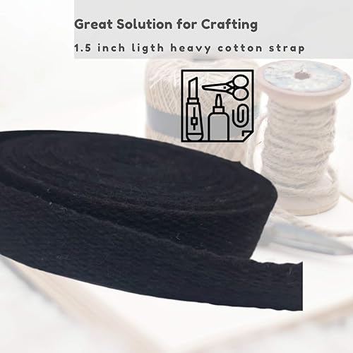 Miniatura 10 de Correas de algodón pesado de 1 12 pulgadas - Correas para artes y manualidades - (rojo, 10 yardas) - MATADOR USEFUL GOODS