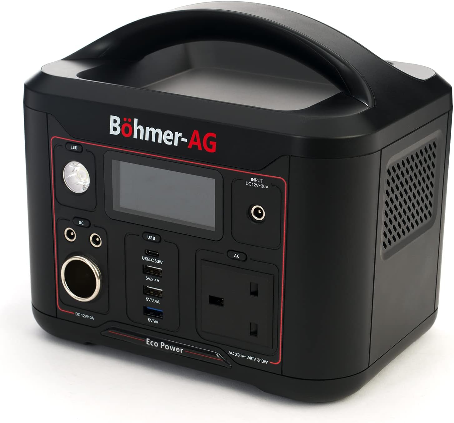 Böhmer-AG EcoPower Portable Power Station 600W Surge Power 78000mAh/280.8Wh Battery Pure Sine Wave Solar Generator 220-240V Fast USB PD 60W Charge, Outdoor, Camping, Travel, Home, Campervan Böhmer-AG EcoPower Portable Power Station 600W Surge Power 78000mAh/280.8Wh Battery Pure Sine Wave Solar Generator 220-240V Fast USB PD 60W Charge, Outdoor, Camping, Travel, Home, Campervan