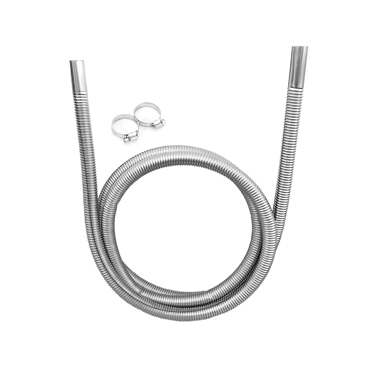 Inner Exhaust Pipe, 2.5cm/1in Inner Diameter Exhaust Pipe, Stainless Steel Flex Car Parking Air Heater, Flexible Exhaust Tubing Fuel Tank Diesel Gas Vent Hose for Most Vehicles (118.1")