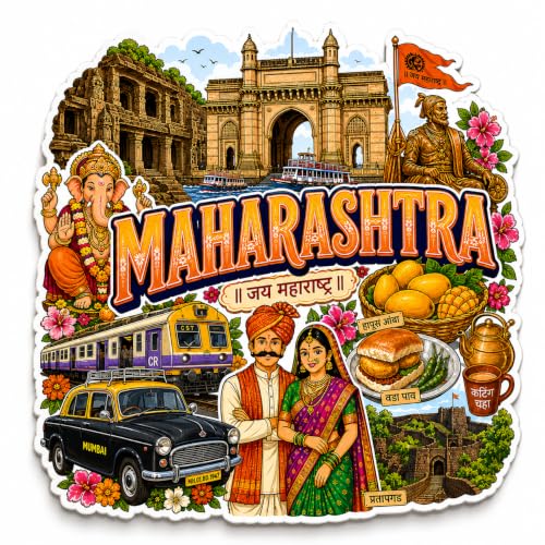 Image of Zesta Wooden Fridge Magnets Set | Refrigerator Decor Magnets for Kitchen | India Souvenir Fridge Magnet Collection | Wooden Magnet for Fridge Door Decoration (Maharashtra)