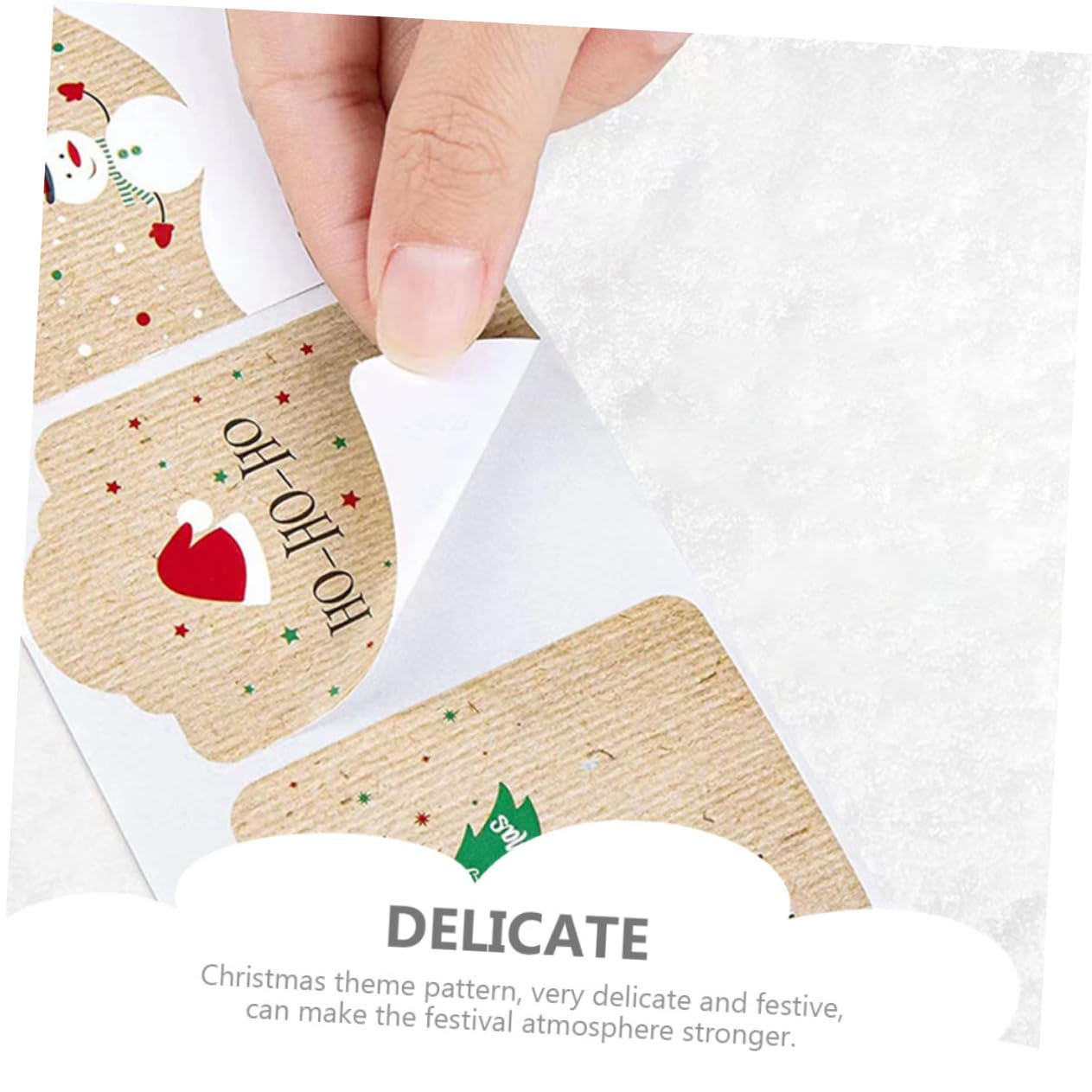 5 Di Adesivi Natalizi in Carta Etichette Decorative Autoadesive Per Incartare