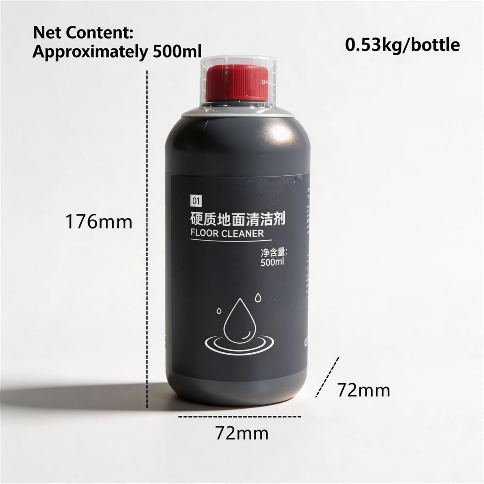 Compatible con Dyson Wash G1, solución limpiadora for pisos de baldosas y madera dura baja espuma, deja los impecables brillantes, 3 botellas 500 ml
