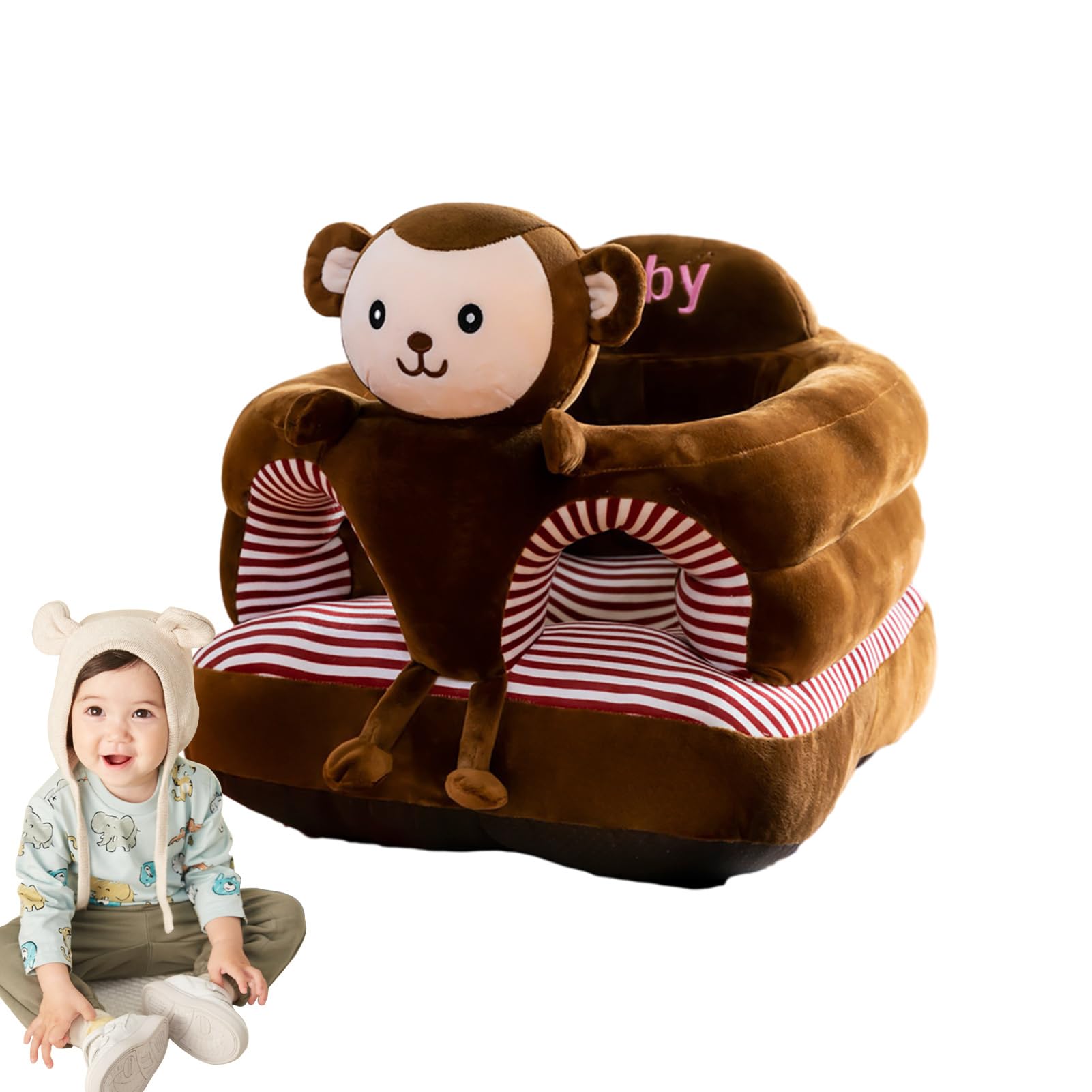 Siège d'apprentissage pour Tout-Petits - Support de siège de canapé en Forme d'animal pour l'apprentissage des Tout-Petits Assis,Chaise Douce pour Apprendre à s'asseoir pour, garçons et