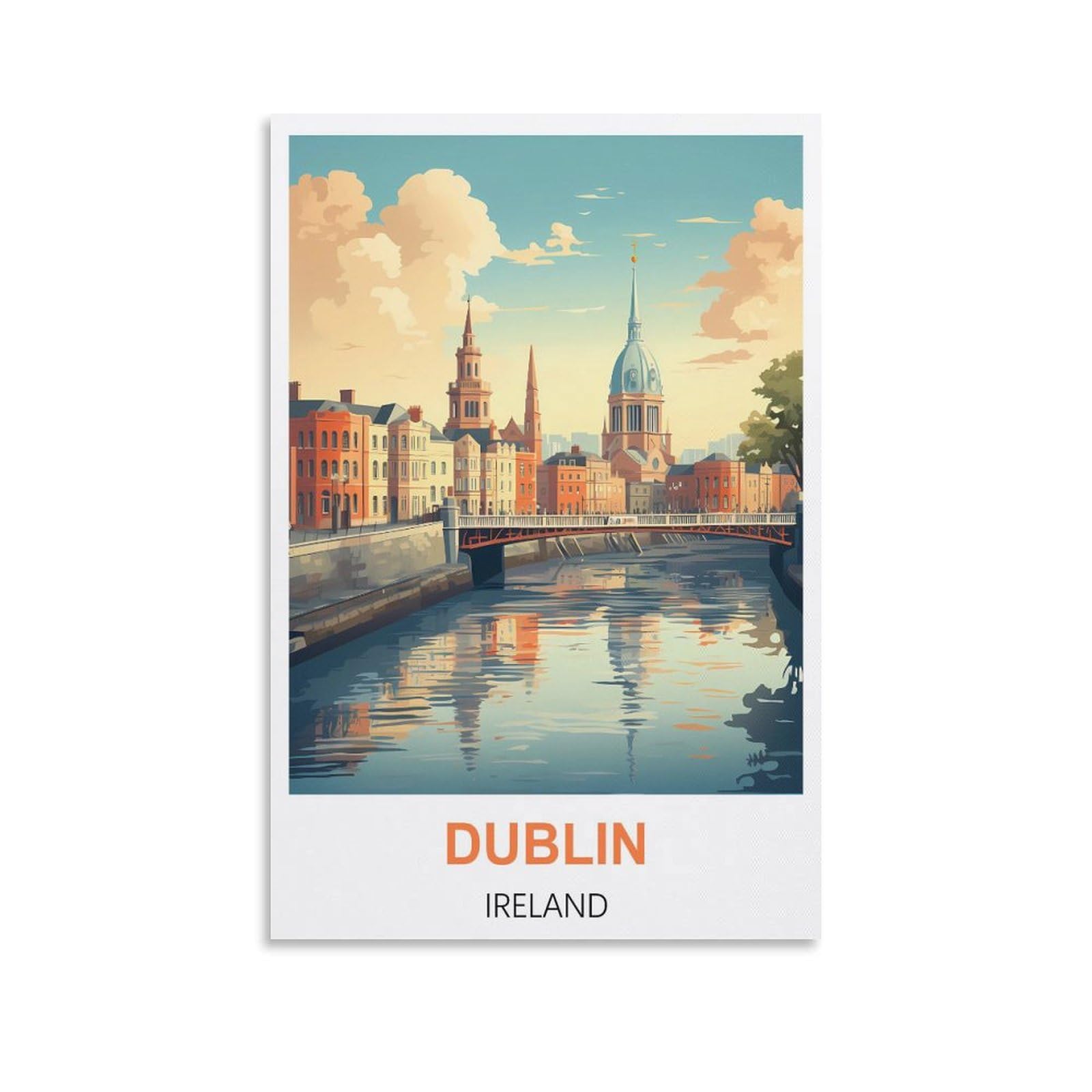 Vintage Metal Tin Signs,Dublin Irelands,Garden & Kitchen Poster, Inspirational Sign Home Wall Art Decor for Home Kitchen Bar Club Decoration 30x30cm
