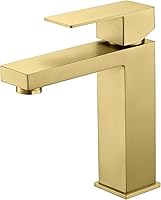 Vista 7 de sumerain Brushed Gold Bathroom Sink Faucet Single Hole Vanity Faucet Stainless Steel Oro cepillado