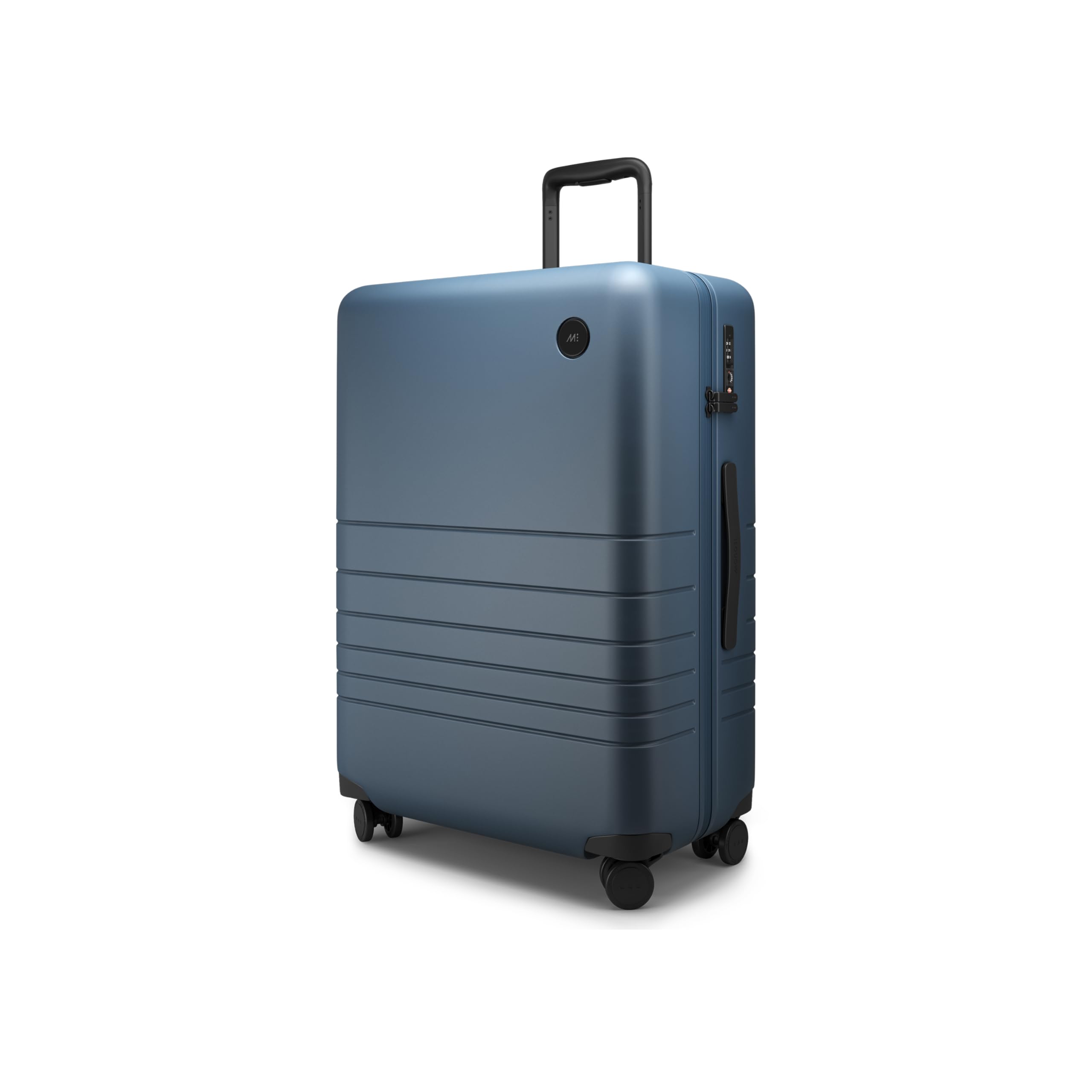 Photo 1 of ***DIRTY & SCRATCHED**** Monos Medium Checked Luggage 26.5 Inch – Lightweight Hardside Spinner Suitcase with TSA Lock | 70.8L Polycarbonate Rolling Check-In Bag for 7–18 Day Trips | Includes Laundry & Shoe Bags | Ocean Blue