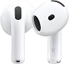 Apple AirPods 4 Auriculares inalámbricos, audífonos Bluetooth, audio espacial personalizado, resistentes al sudor y al agua, estuche de carga USB-C, chip H2, hasta 30 horas de batería, configuración sencilla para iPhone 1