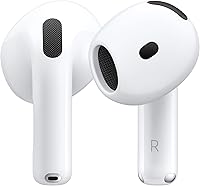 Apple AirPods 4 Wireless Earbuds with H2 Chip: Personalized Spatial Audio, IP54 Sweat/Water Resistant, 30H Battery, USB-C Case for iPhone