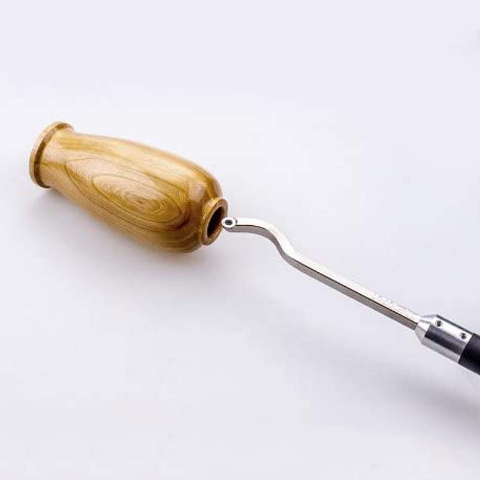Scalpello per Tornio, Utensile con Punta per Tornio a Collo Di Cigno Cavo Scalpello per Tornio Piegato con Inserto Rotondo in Metallo Duro da 12 Mm per Hobbisti Del Legno