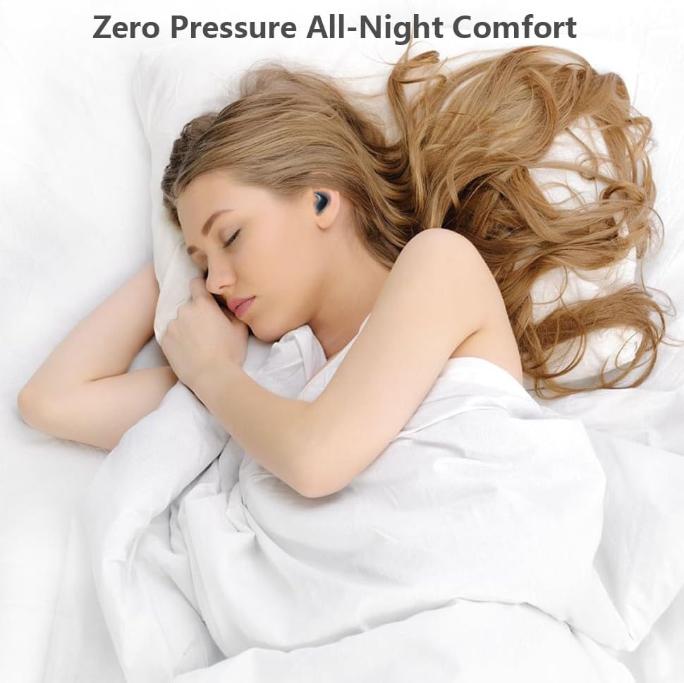 Wireless Invisible Sleep Headphones, Small Flat Fit Comfort Ware Sleeping Earbuds for Side Sleepers, Long Playtime LED Power Display Water Resistant Earphones for Sleeping Running Sports (Black) - Image 4