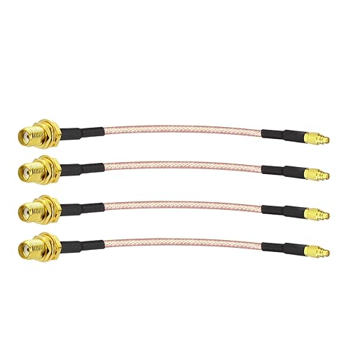 Miniatura 6 de Superbat Cable coaxial SMA a MMCX MMCX macho a SMA hembra, cable de extensión de 3.9 in para enrutadores Wi-Fi, FPV, drones, antenas multicoptero,