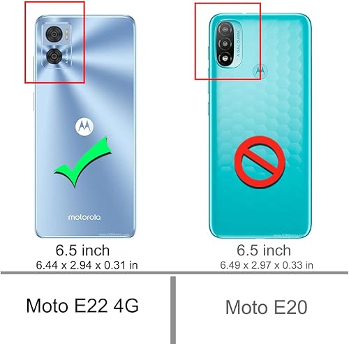 Miniatura 2 de Osophter Funda para Moto E22, funda para Moto E22i con 2 protectores de pantalla de absorción de golpes, goma TPU flexible, cubierta protectora para