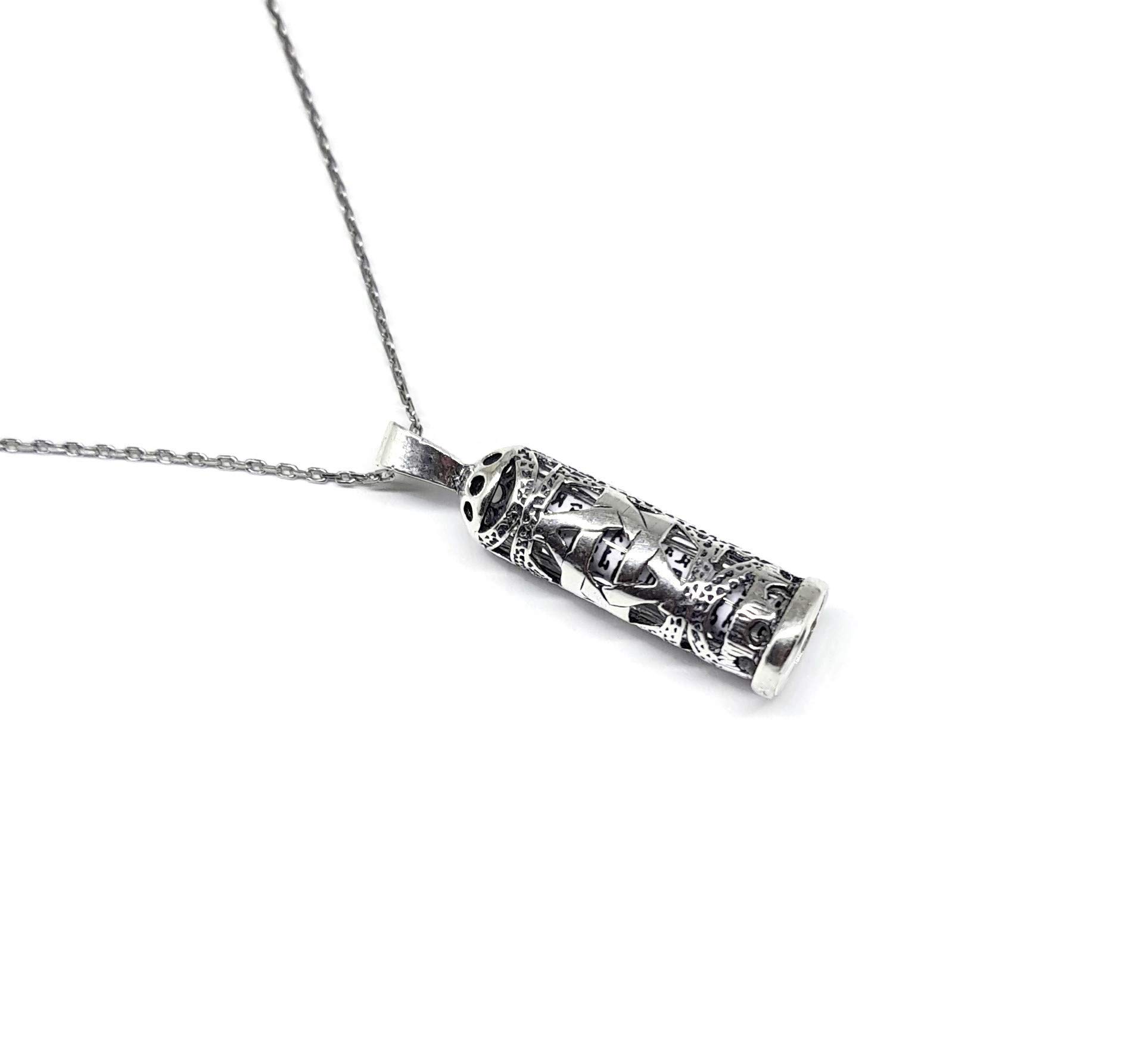 GIOIELLI MISTIC di Dalia - Collana in argento sterling con Stella di David (Magen David) e malocchio blu al centro - Italia