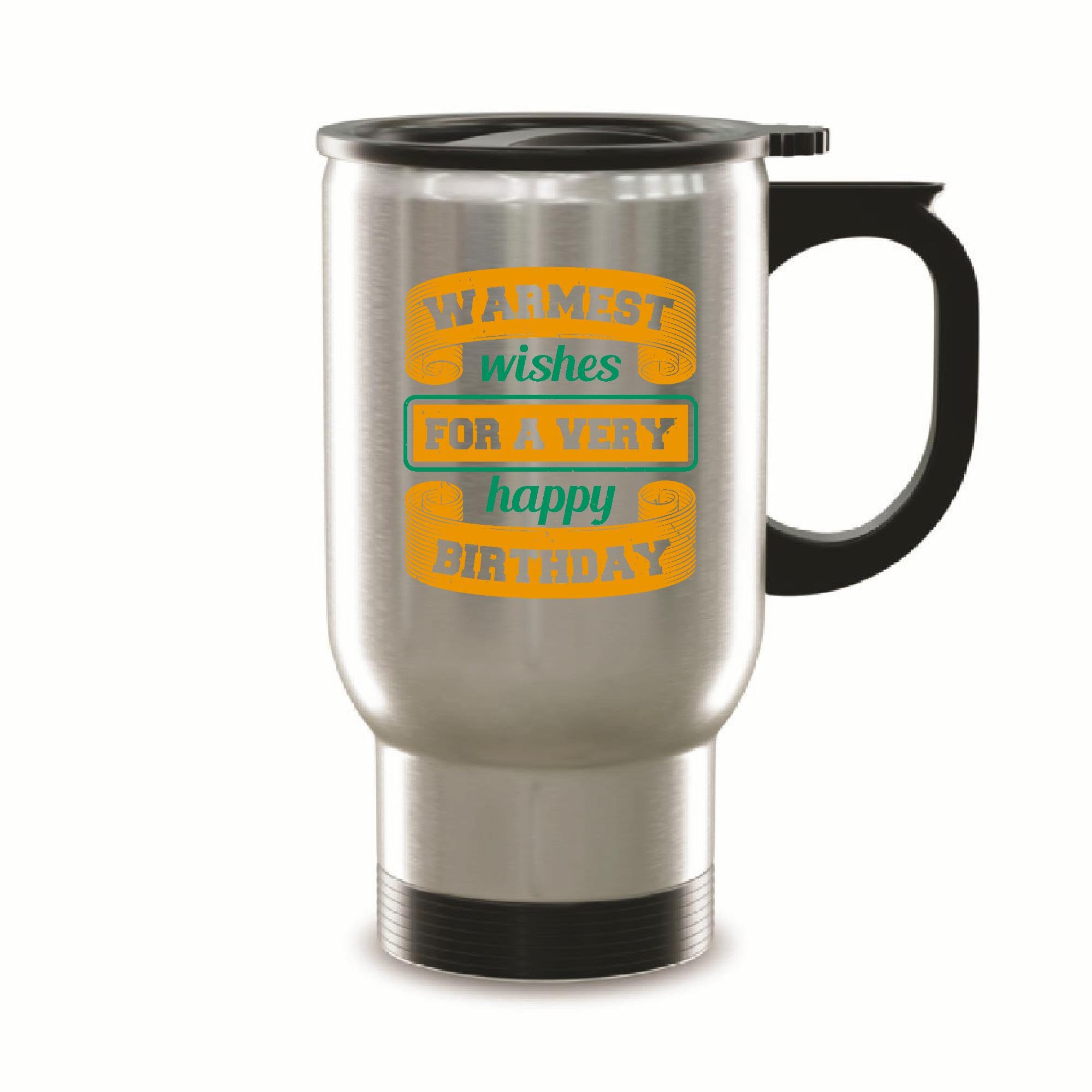 Birthday Gift For Everyone Vintage Warmest Wishes 14oz Steinless Steel Travel Mug