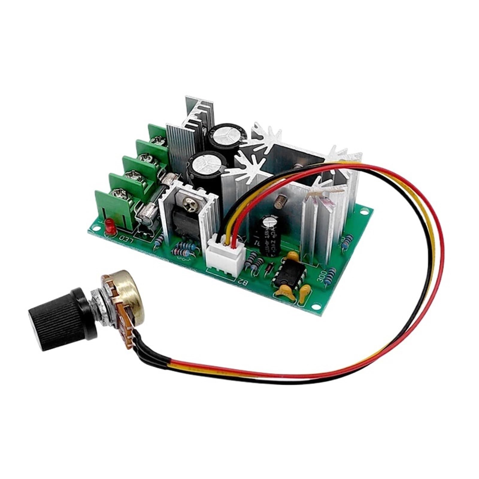 1 regulador de velocidad for motor de CC de 12 V, 24 V, 36 V y 48 V. Módulo de controlador de alta potencia PWM. Regulador de corriente de 20 A.
