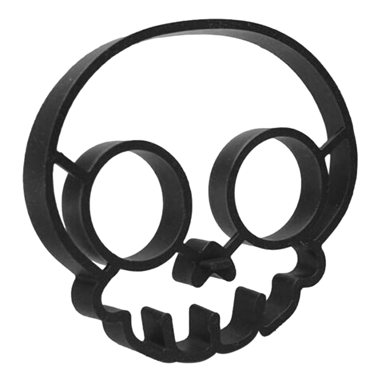FIYSON Skull Mould Fried Egg Rings Silicone Pancake Mould Creative Omelette Mould Nonstick Frying Pan Rings Eggs Omelette DIY Baking Mould Pancake Moulds for Everyday Use Parties and Dining Room 14 x