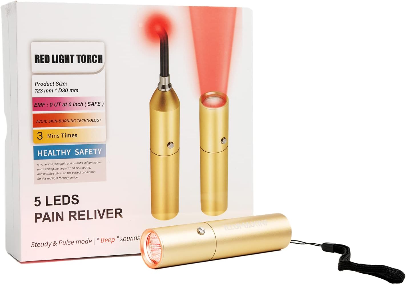 ILLUMAXINF Red Light Therapy for Cold Sores with 5