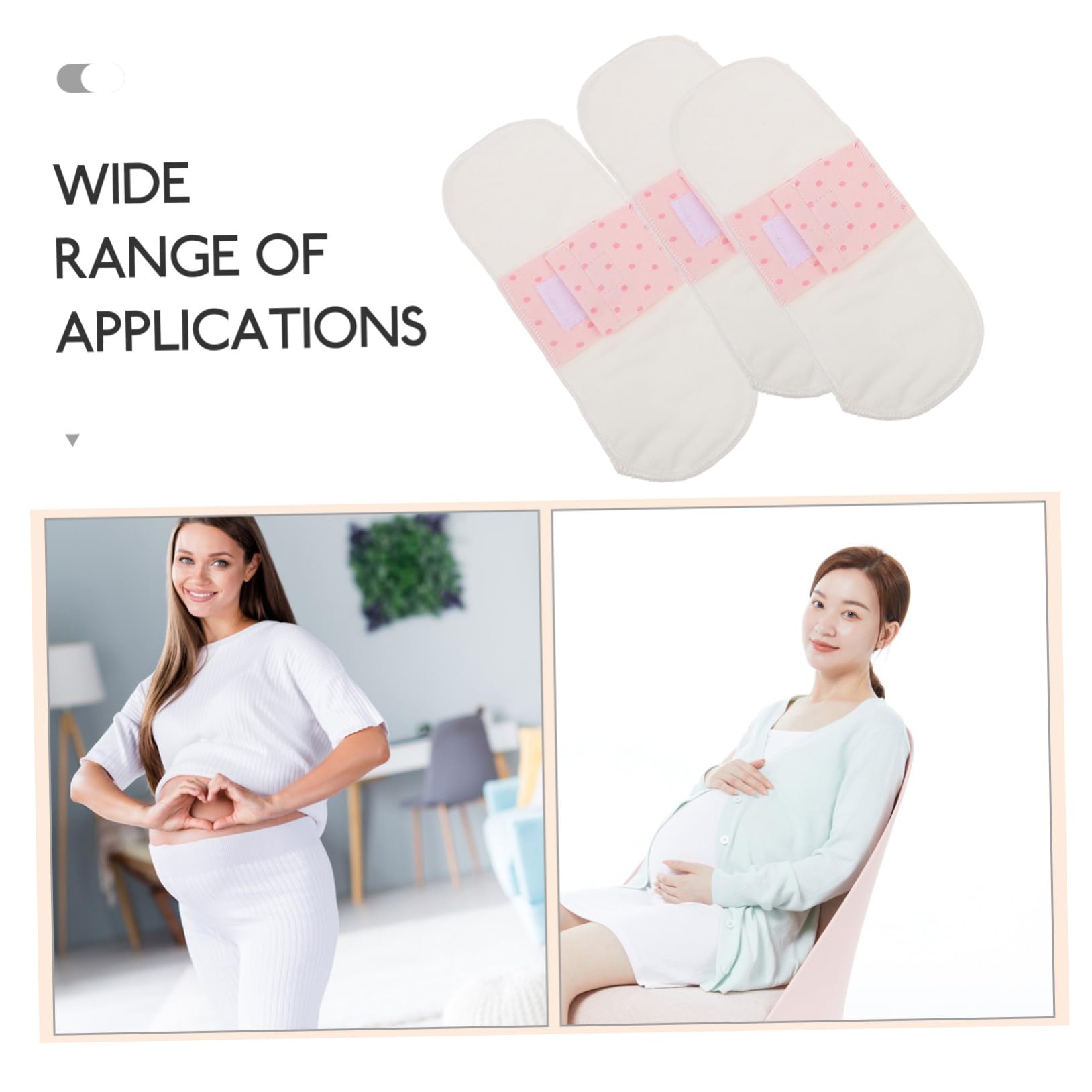 FRCOLOR 12piezas Compresas Menstruales De Algodón Reutilizables Almohadillas Absorbentes Lavables Diseño y Transpirable Para Mujeres y