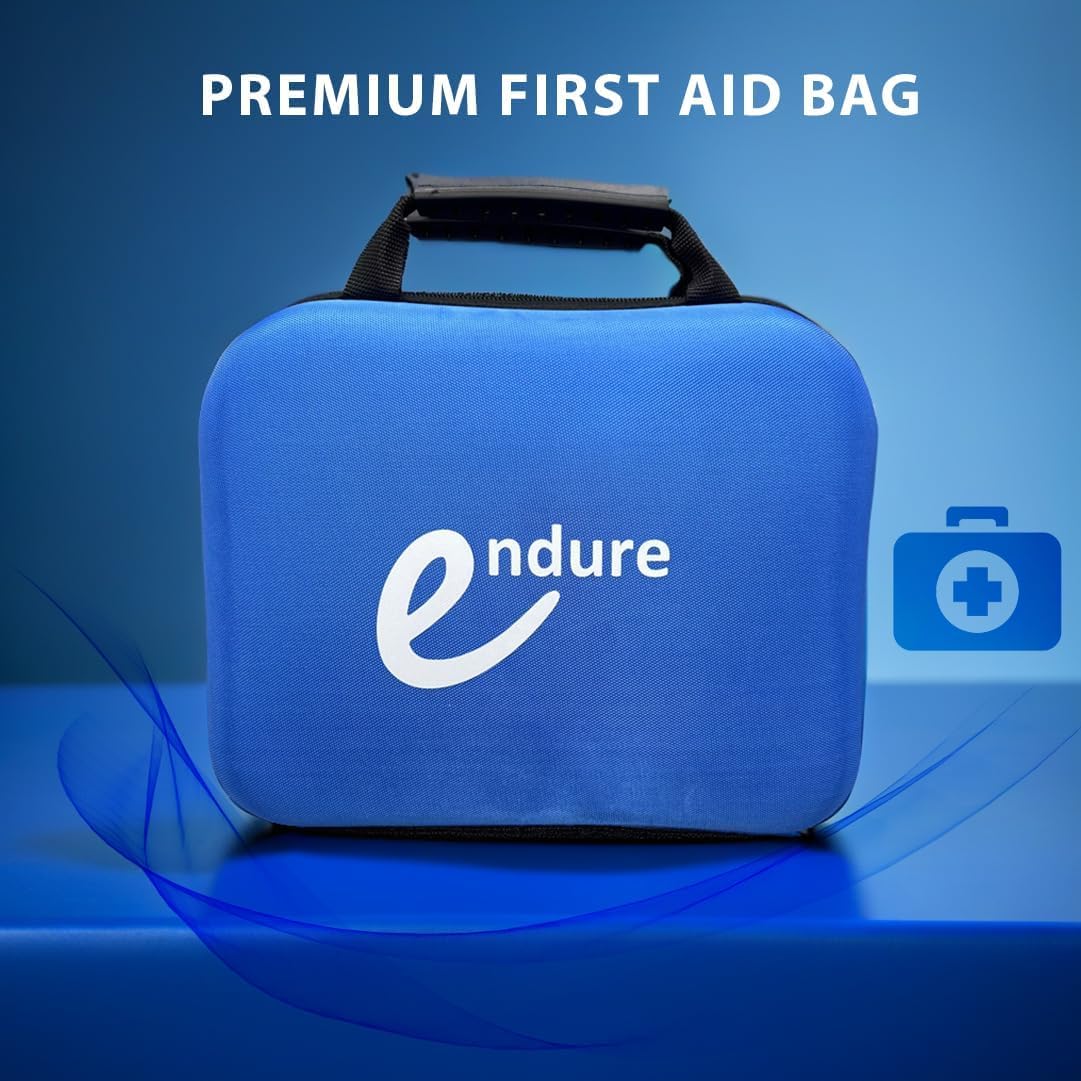 Endure All-in-One EMS Kit | 21-Piece Airway Management Kit with CPR Mask, NPA, OPA, Tourniquet, Emergency Blanket & First Aid Bag