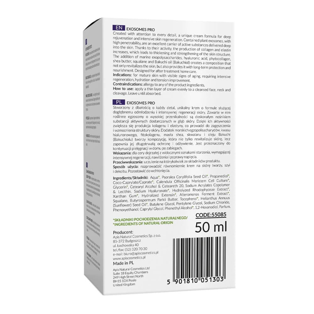 APIS Exosomes Pro Biostymulujący krem z roślinnymi egzosomami, 50ml