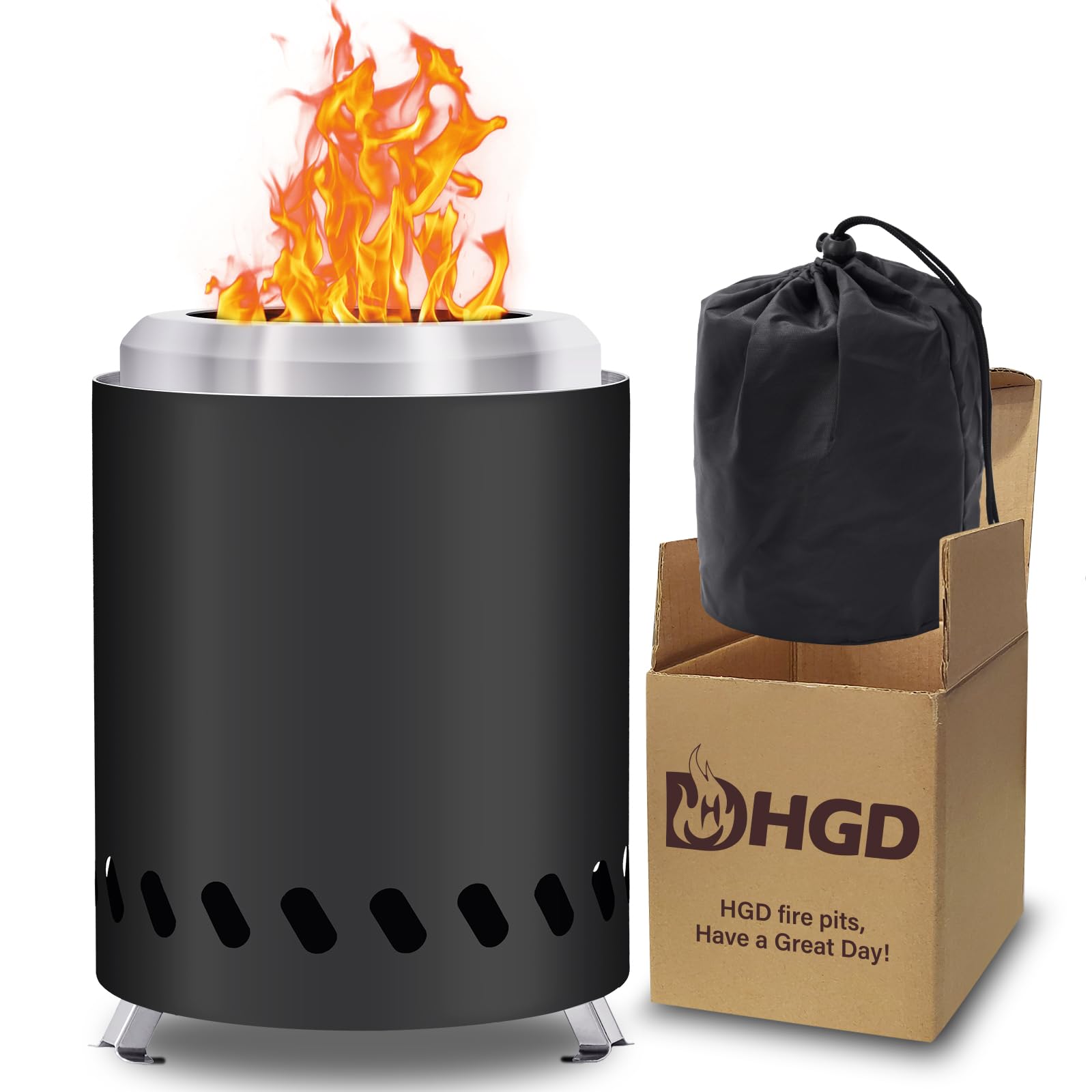 HGD Small Tabletop Fire Pit, Smokeless Table Top Firepit Outdoor