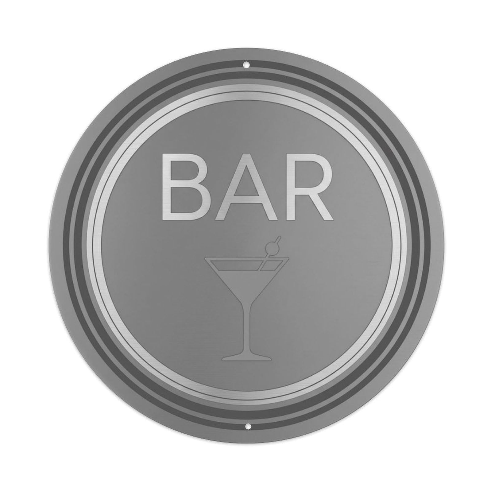 BAR Classic Lounge Plate Metal Tin Sign Plaque Wall Decor for Cafe, Club Bar, Office, Home Garden Round Metal Poster 8x8Inch