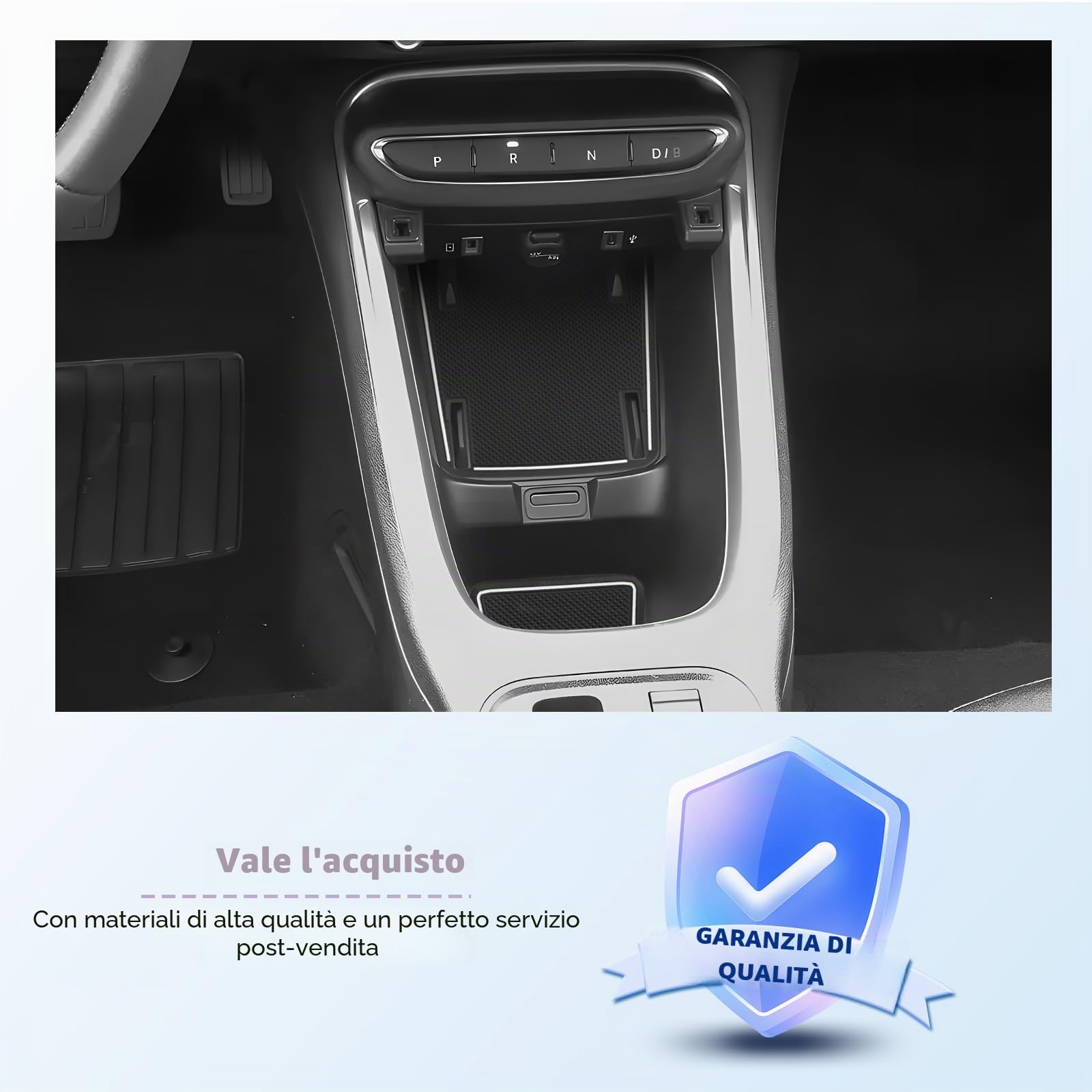 LUWU Compatibili con Jeep Avenger 2023 2024 2025 2026 Tappetini in Gomma Console Centrale, Portabicchieri, Portiere Tappetino di Stoccaggio Anti-polvere Avenger EV Hybrid Accessori (Bianco 11 Pcs)