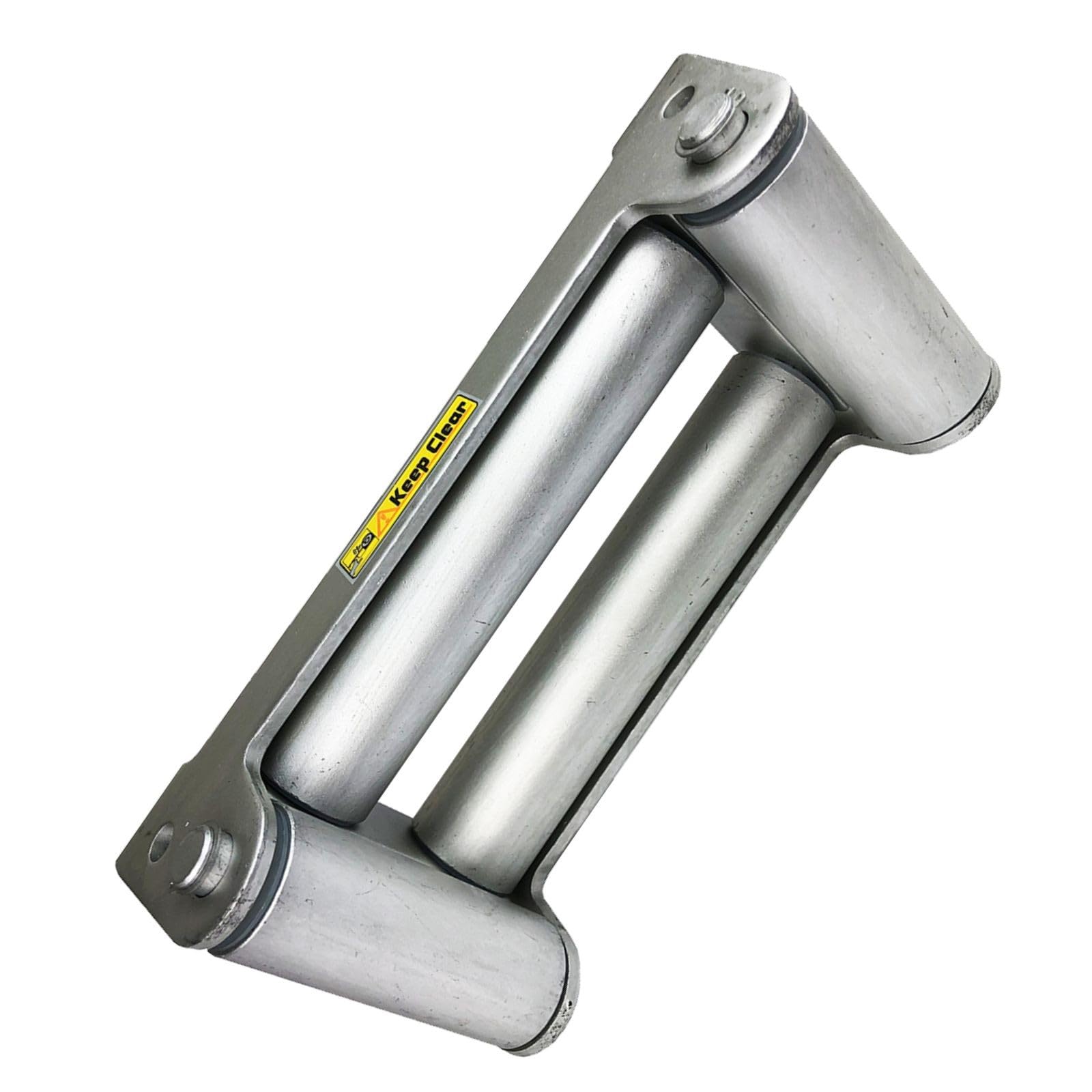 Mile Marker WH-10 Universal Silver Roller Fairlead | Compatible with 8000 - 12,000 Pound Hydraulic Winches and 8000 - 15,000 Pound Electric Winches