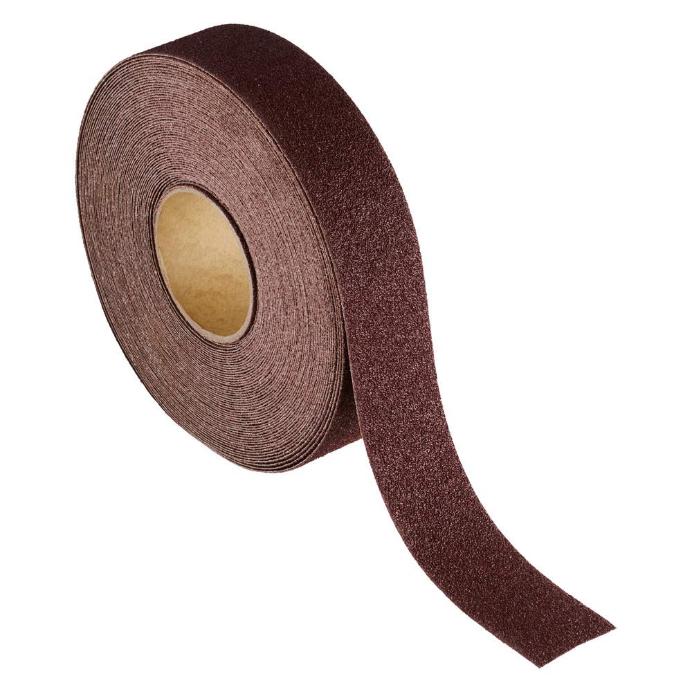 RHODIUS SPBR 1 pièce de tissu abrasif 40 mm x 25 m K240 pour métal et bois, papier abrasif, ponçage à la main, bande abrasive, papier émeri, rouleau