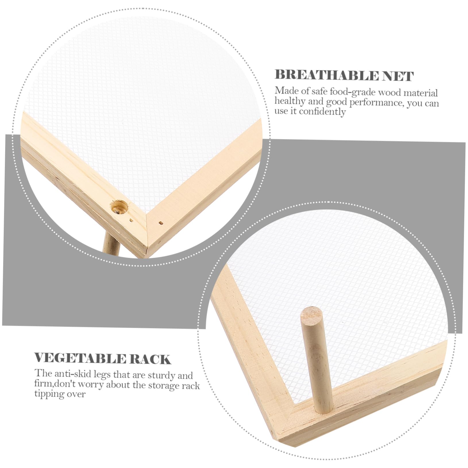 FRA Support de séchage de vêtements en bois Support de cintre de séchoir à linge pliable (Grand
