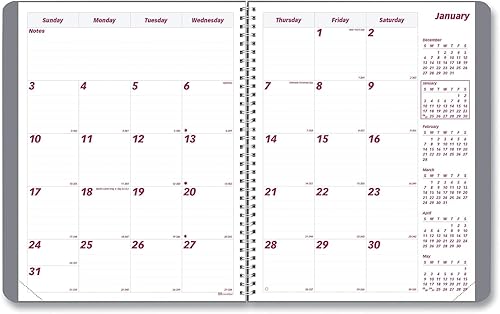 Miniatura 3 de Brownline Agenda mensual esencial 2024, 14 meses, diciembre de 2023 a enero de 2025, encuadernación de doble alambre, 11 x 8.5 pulgadas, azul