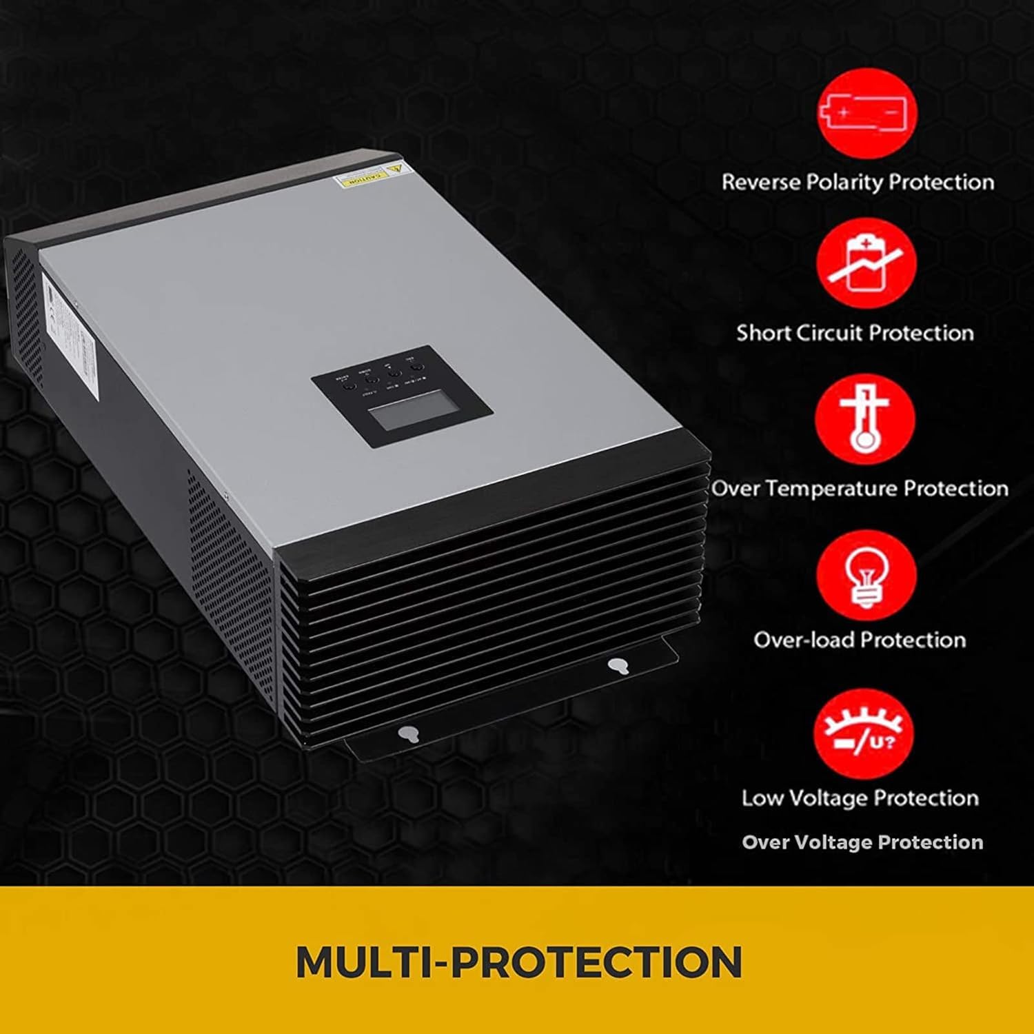 2400w / 4000w Hybrydowy Falownik Solarny 220v 50a Pwm 3kva / 5kva Czysty Falownik Sinusoidalny 50/60hz Off Grid 24v / 48v Ładowarka Akumulatorów Inwerter Słoneczny, 48V