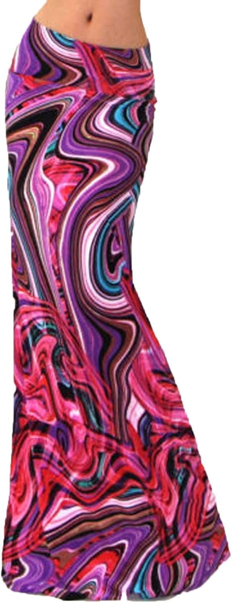Jupe Longue Taille Haute Fleurie - Taille élastique - Style Décontracté Plage/soirée - TIMEMEAN