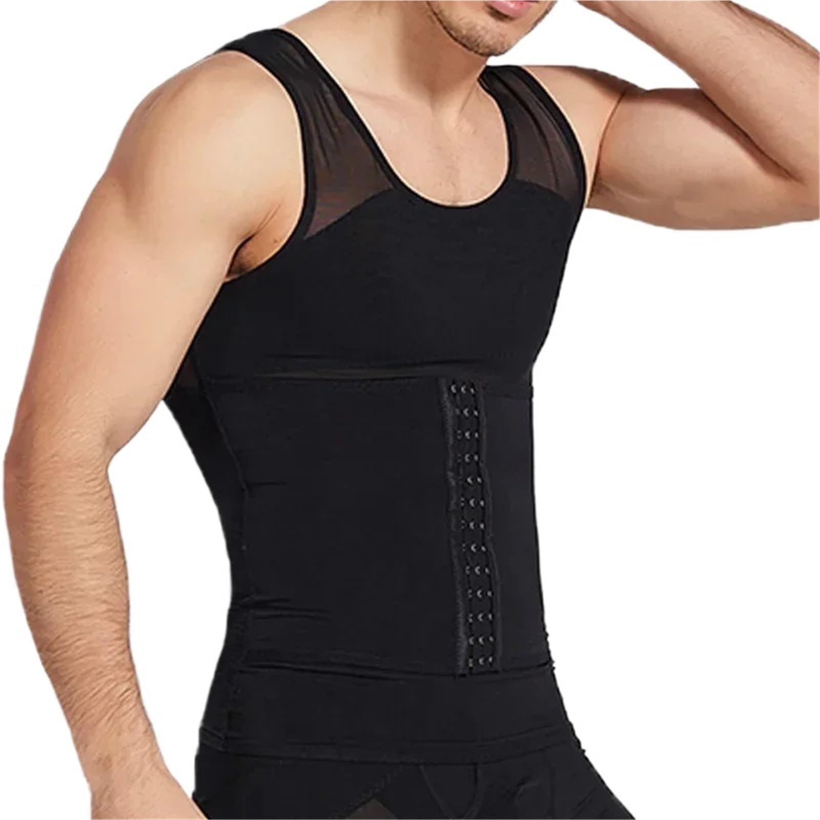 Chaleco reductor hombre Chaleco moldeador de cuerpo for hombre, faja de compresión, faja moldeadora de abdomen, faja moldeadora de abdomen, corsé, entrenador de cintura Para Hacer Ejercicio Correr(Bla
