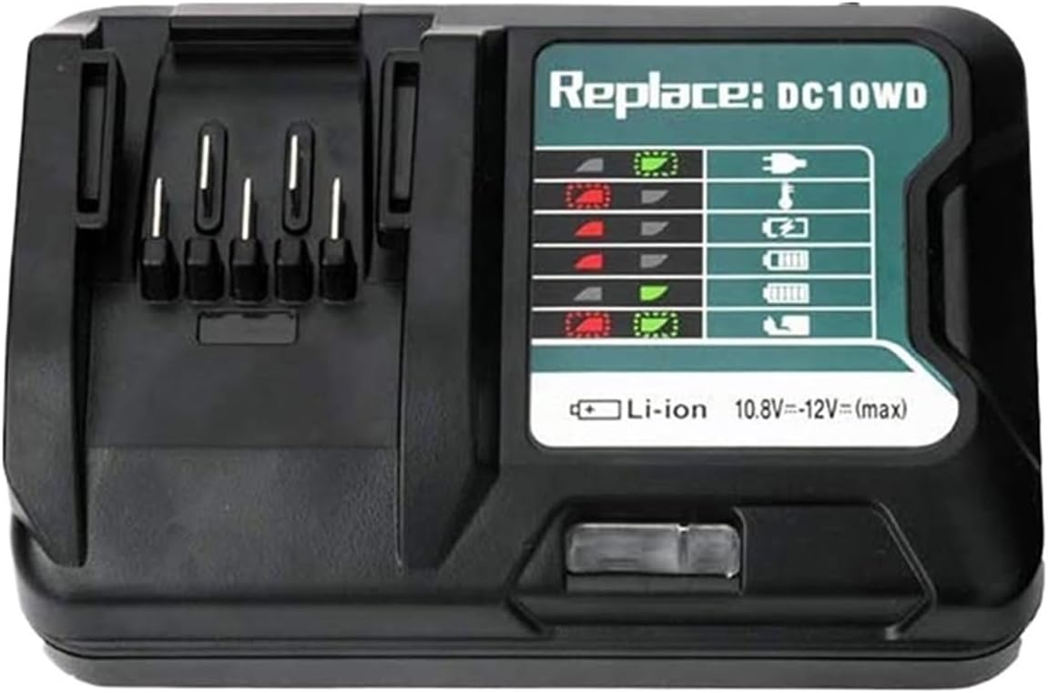 BL1021B BL1020 12V 10.8V 3000mAh 6000mAh Li-ion Power Tools Rechargeable Battery ，Compatibility for Makita BL1016 BL1015 BL104 DF331D(1 Charger)