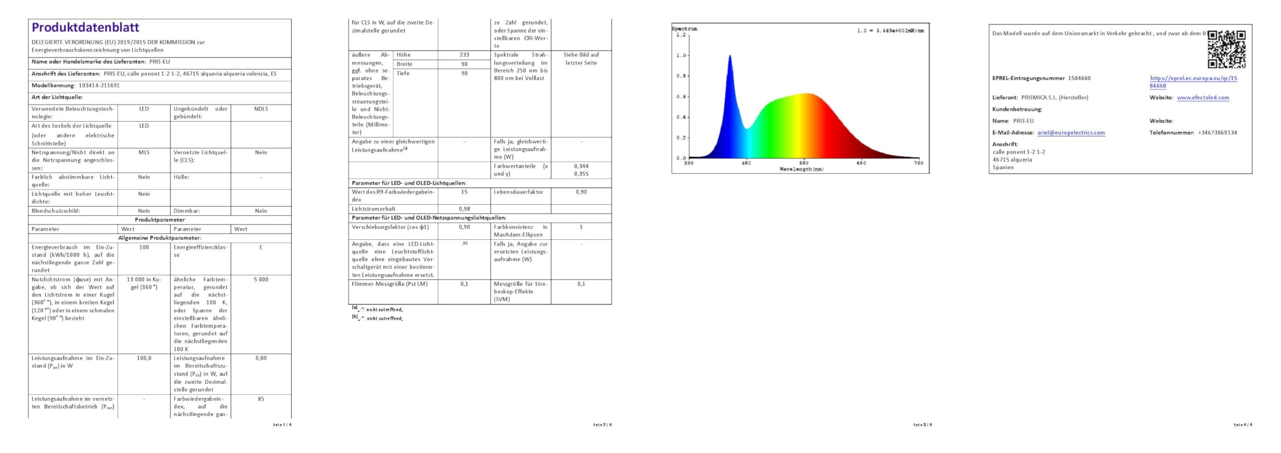 LEDKIA Bombilla LED E40 100W Alumbrado Público Corn IP65 5000K Blanco Frío